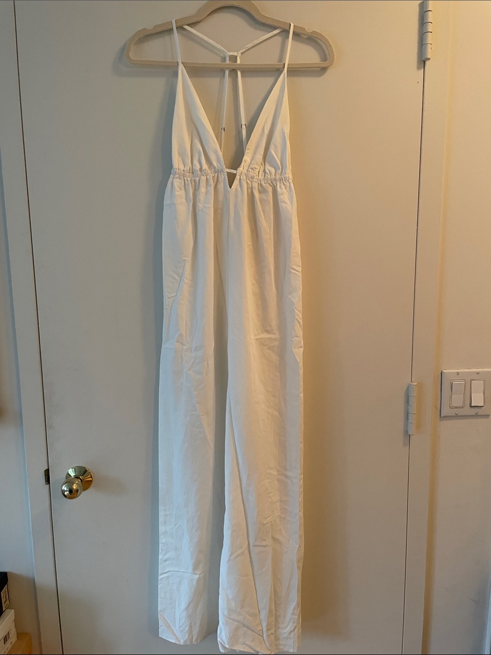 silence + noise White Maxi Dress with Crisscross Straps